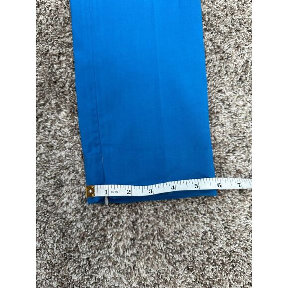 Diane Von Furstenberg Blue Gian Wool Blend Slim Skinny Trouser Pant Zip Ankles 6 - Picture 10 of 14